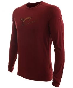Icebreaker Merino 200 Oasis Mens Thermal Long Sleeve Shirt Red L