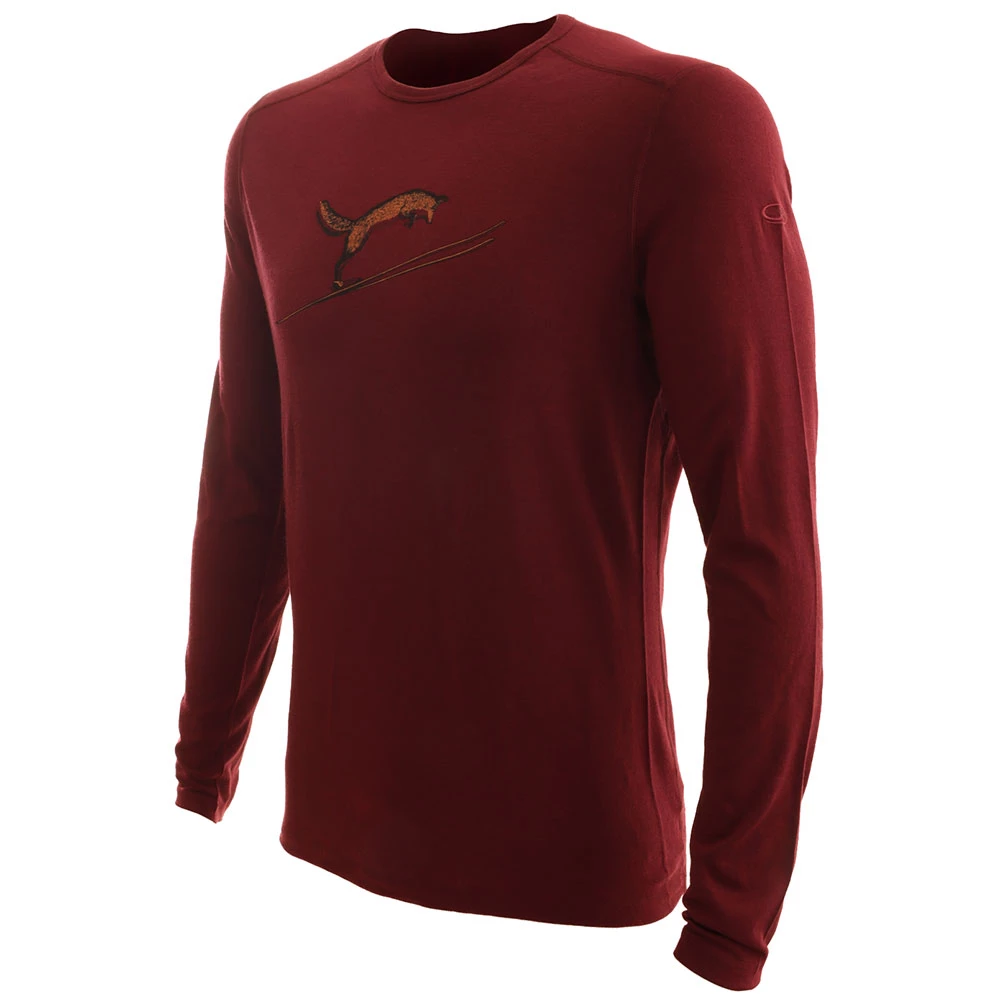 Icebreaker Merino 200 Oasis Mens Thermal Long Sleeve Shirt Red L 3 Icebreaker Merino 200 Oasis Mens Thermal Long Sleeve Shirt Red L