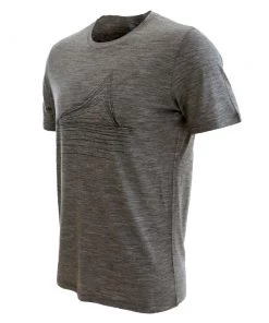 Icebreaker Merino Tech Lite Mens Short Sleeve Crewe T-Shirt Heating Up Gritstone Heather
