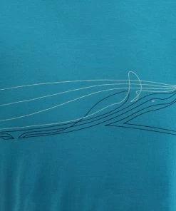 Icebreaker Merino Tech Lite Whale Mens T-Shirt Blue XL -Cheap Icebreaker Shop 161496 4 n y 3