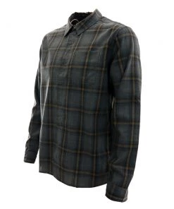 Icebreaker Merino Departure Mens Collared Dress Shirt Plaid Grey 2XL