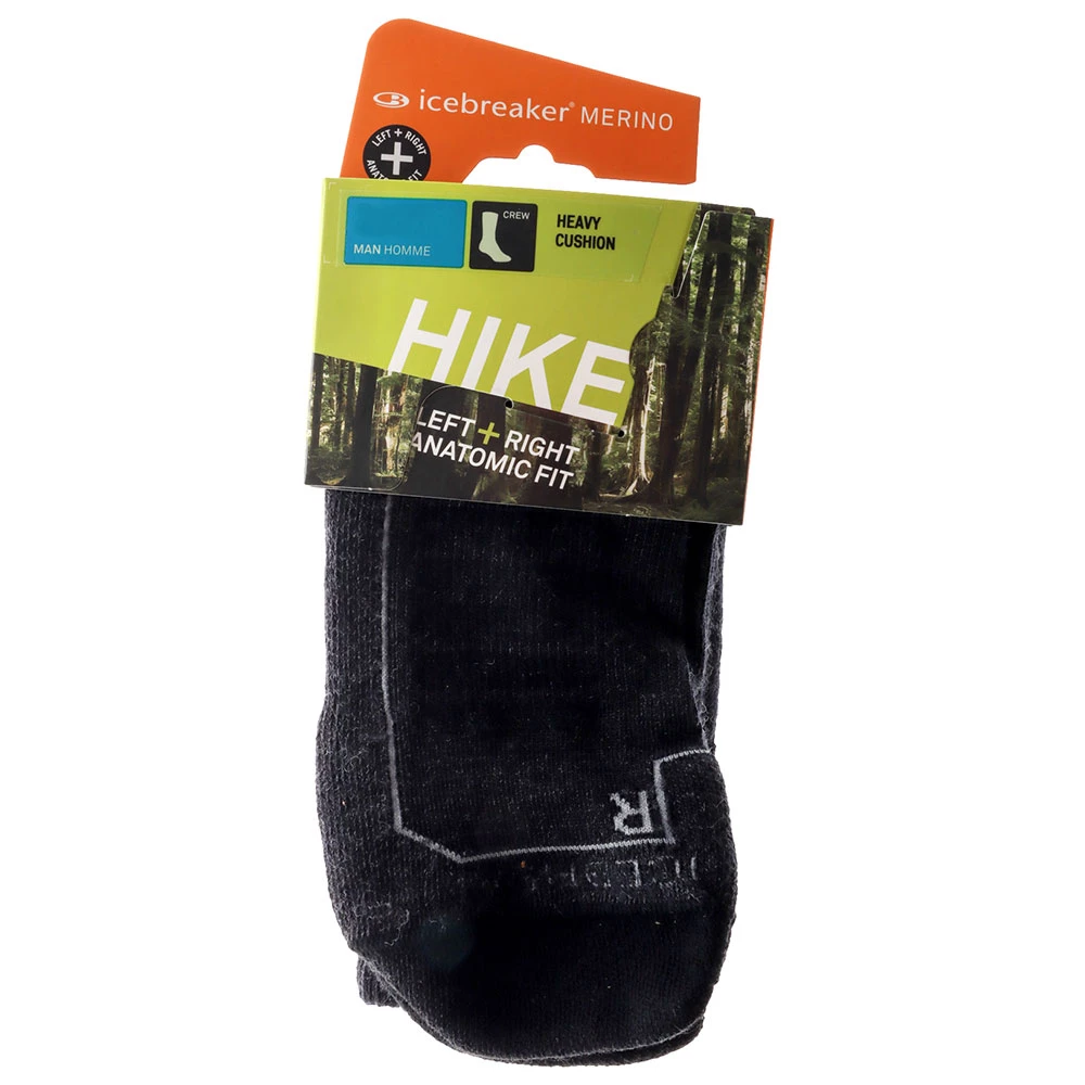 Icebreaker Merino Hike+ Heavy Crew Mens Socks Jet Heather M 3 Icebreaker Merino Hike+ Heavy Crew Mens Socks Jet Heather M