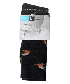 Icebreaker Merino Hybrid Lifestyle Ultralight Crew Mens Socks Backcountry Camp Jet Heather M