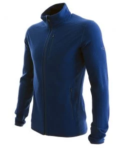 Icebreaker Merino Descender Mens LS Zip Jacket Royal Navy