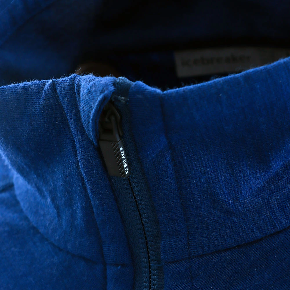 Icebreaker Merino Descender Mens LS Zip Jacket Royal Navy 5 Icebreaker Merino Descender Mens LS Zip Jacket Royal Navy - Image 3