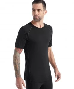 Icebreaker Merino BodyfitZone 150 Mens Thermal T-Shirt Black