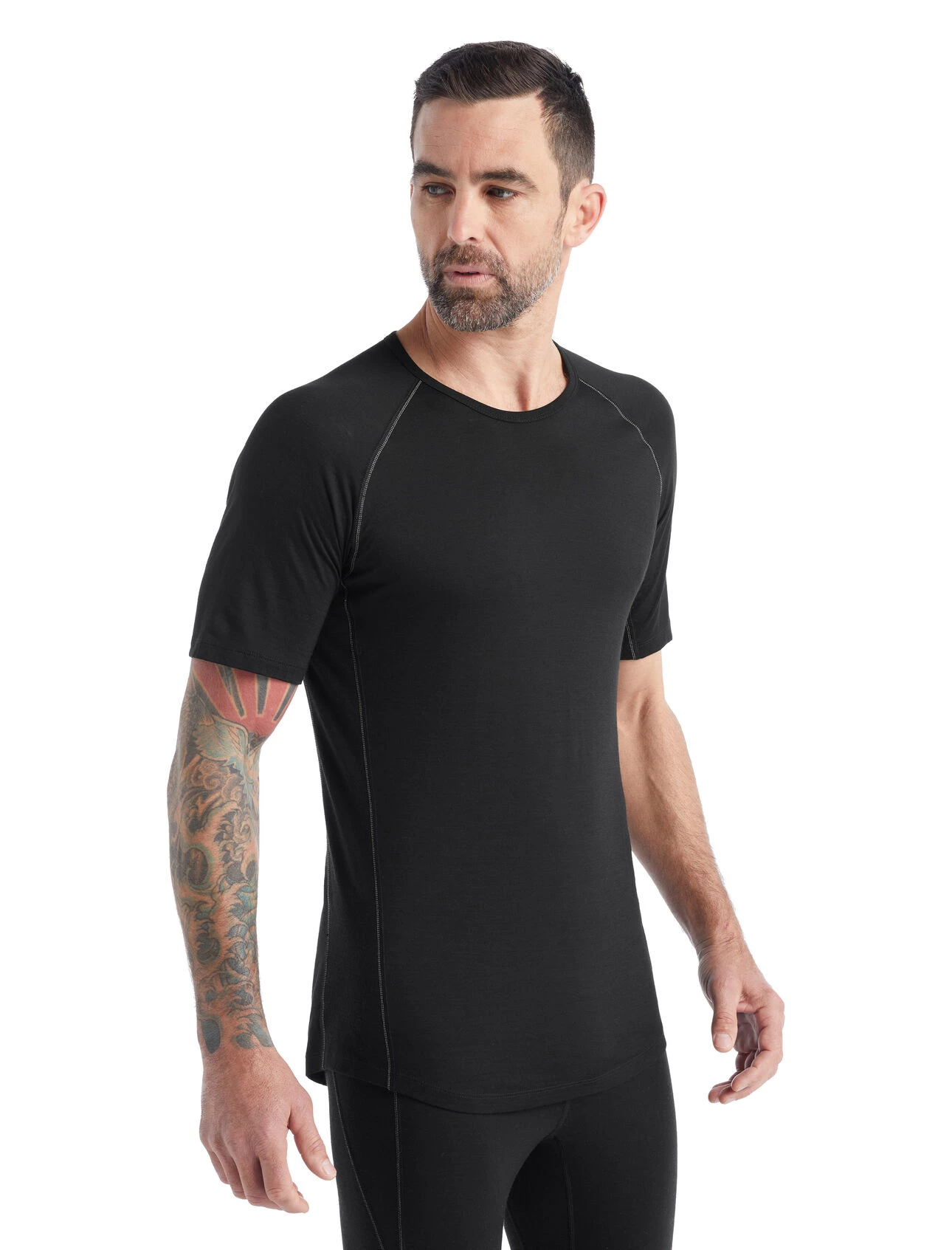 Icebreaker Merino BodyfitZone 150 Mens Thermal T-Shirt Black 3 Icebreaker Merino BodyfitZone 150 Mens Thermal T-Shirt Black