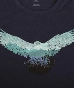 Icebreaker Merino Tech Lite Mens T-Shirt Wings Blue 2XL