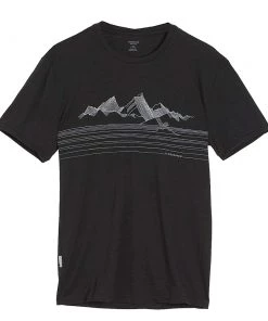 Icebreaker Mens Merino Tech Lite Short Sleeve Crewe Approach Black 2XL