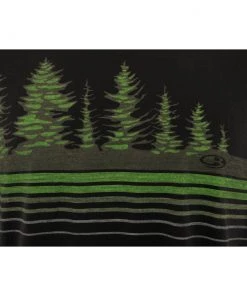 Icebreaker Mens Merino Tech Lite Short Sleeve Shirt Tree Line Black L -Cheap Icebreaker Shop 80687 4 n y 3