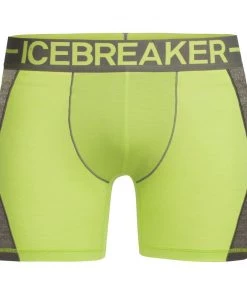 Icebreaker Mens Merino Hybrid Anatomica Zone Boxers Citron/Metal M
