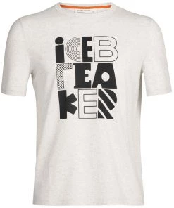 Icebreaker Central Mens T-Shirt Type Stack Cream