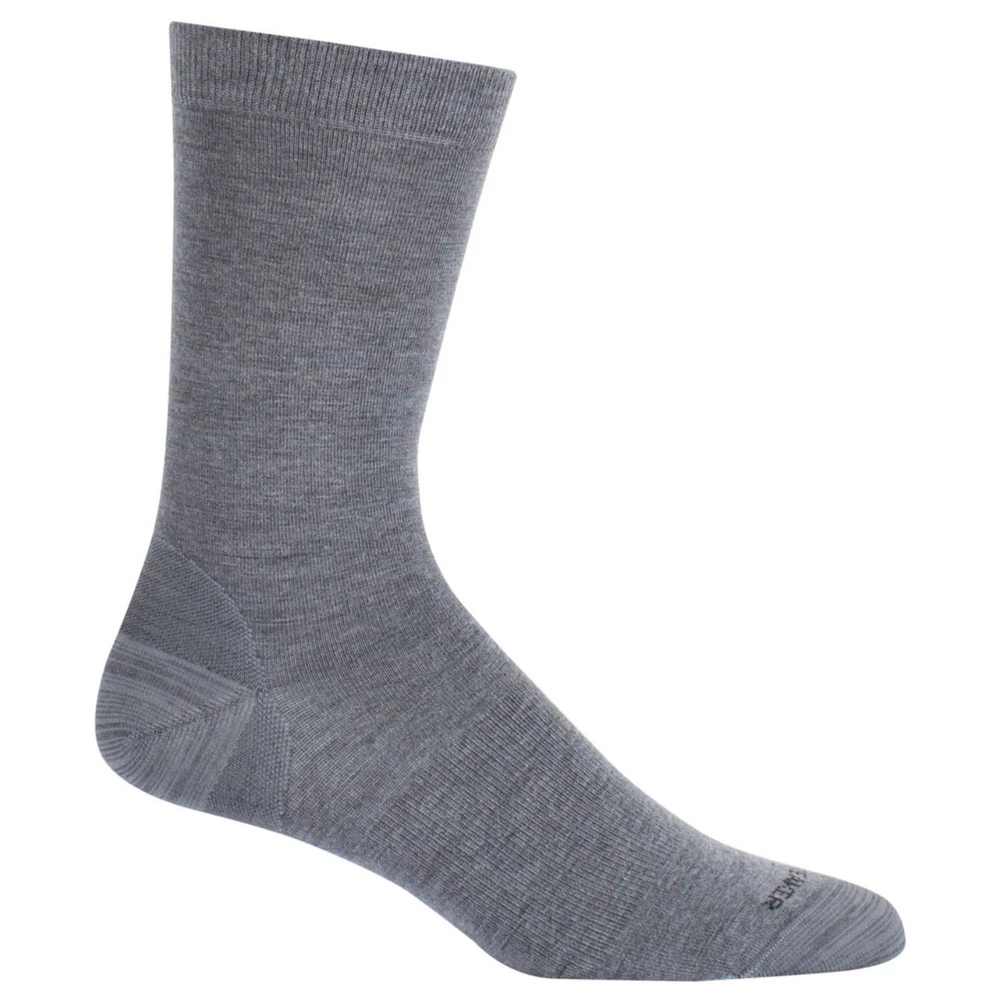 Icebreaker Merino Lifestyle Fine Gauge Crew Socks Twister Heather/Black L/XL 3 Icebreaker Merino Lifestyle Fine Gauge Crew Socks Twister Heather/Black L/XL