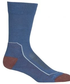 Icebreaker Merino Hike+ Light Crew Mens Socks Blue