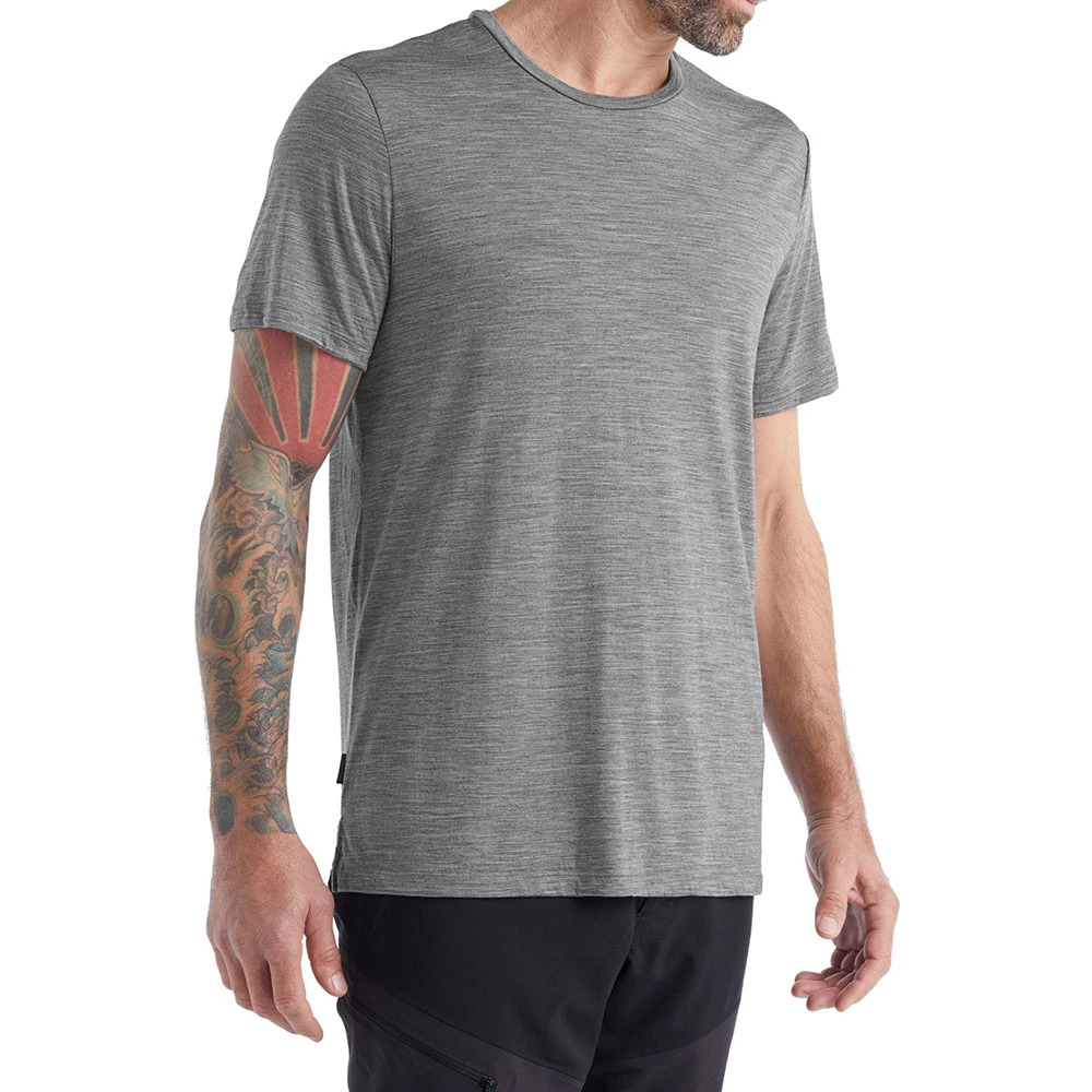 Icebreaker Merino Hybrid Sphere II Mens T-Shirt Grey 3 Icebreaker Merino Hybrid Sphere II Mens T-Shirt Grey