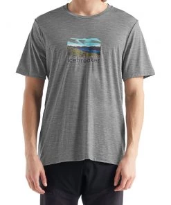 Icebreaker Merino Tech Lite II Mens T-Shirt Trailhead Metro Grey