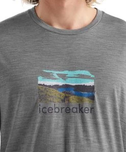 Icebreaker Merino Tech Lite II Mens T-Shirt Trailhead Metro Grey -Cheap Icebreaker Shop ib0a56cn016 5 1