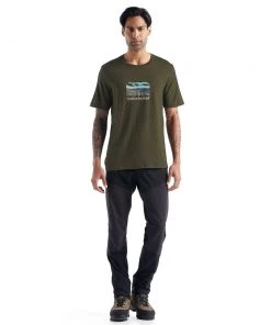 Icebreaker Merino Tech Lite II Mens T-Shirt Trailhead Olive -Cheap Icebreaker Shop ib0a56cn069 4