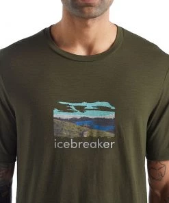 Icebreaker Merino Tech Lite II Mens T-Shirt Trailhead Olive -Cheap Icebreaker Shop ib0a56cn069 5