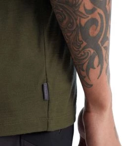 Icebreaker Merino Tech Lite II Mens T-Shirt Trailhead Olive -Cheap Icebreaker Shop ib0a56cn069 6