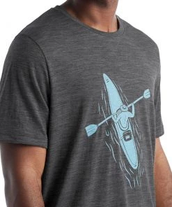 Icebreaker Merino Tech Lite II Mens T-Shirt Paddle Lines Grey -Cheap Icebreaker Shop ib0a56cy004 5