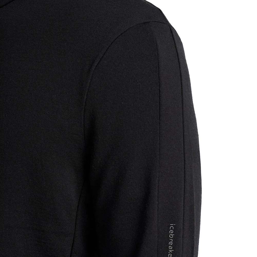 Icebreaker Merino Quantum III Mens LS Zip Hoodie Black 2XL 12 Icebreaker Merino Quantum III Mens LS Zip Hoodie Black 2XL - Image 10