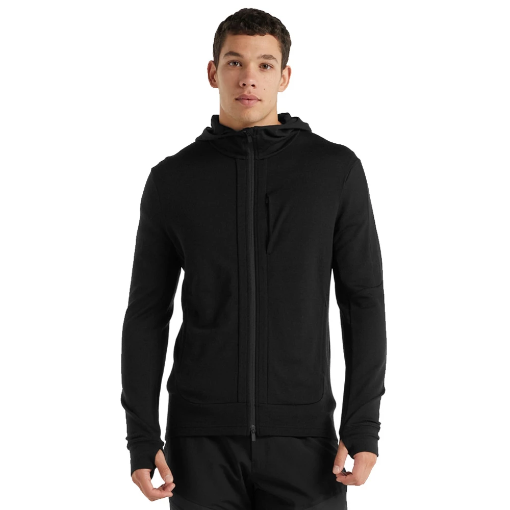 Icebreaker Merino Quantum III Mens LS Zip Hoodie Black XL 3 Icebreaker Merino Quantum III Mens LS Zip Hoodie Black XL