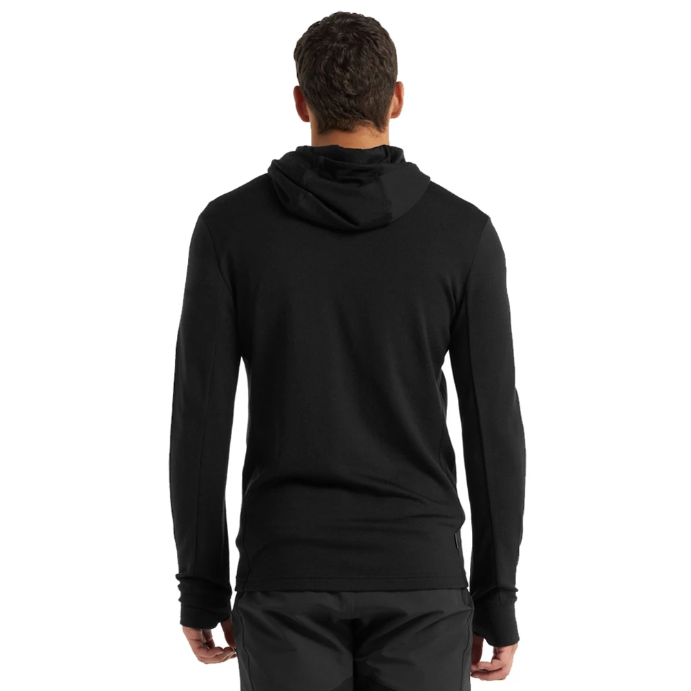 Icebreaker Merino Quantum III Mens LS Zip Hoodie Black L 4 Icebreaker Merino Quantum III Mens LS Zip Hoodie Black L - Image 2