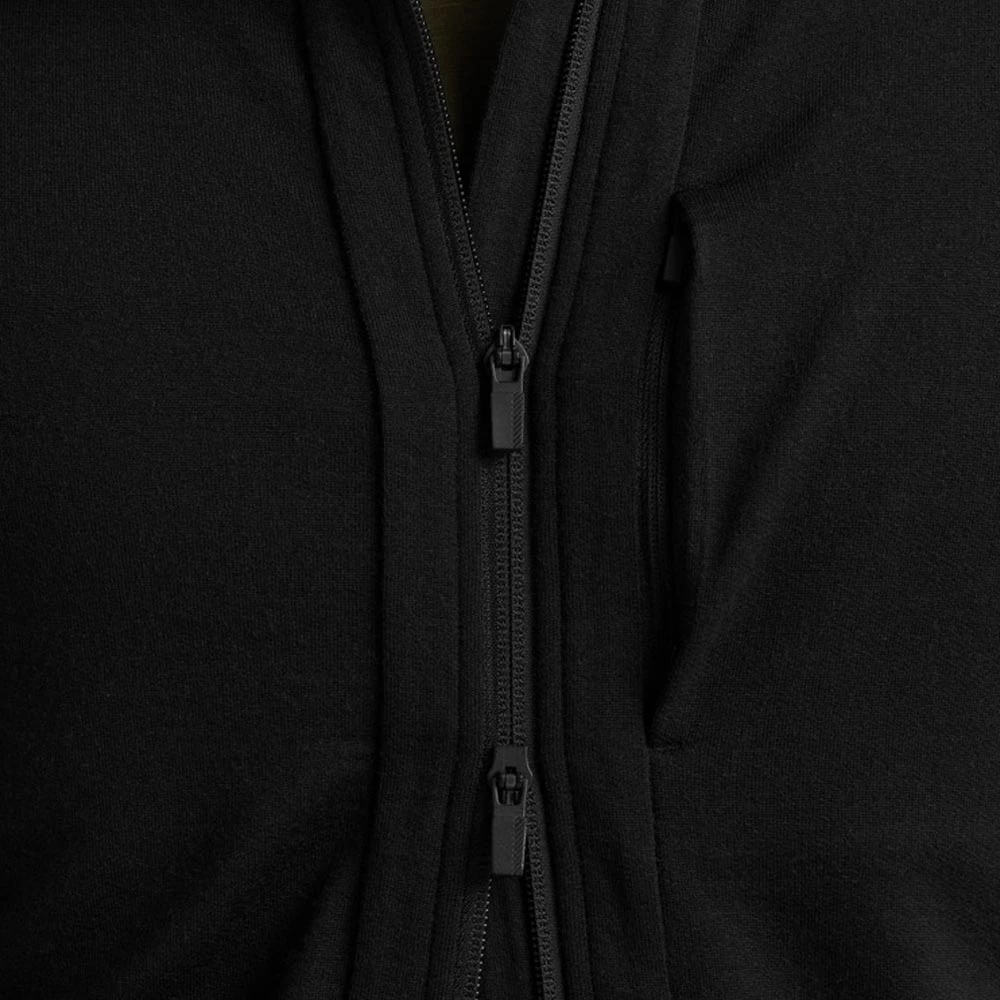 Icebreaker Merino Quantum III Mens LS Zip Hoodie Black L 9 Icebreaker Merino Quantum III Mens LS Zip Hoodie Black L - Image 7