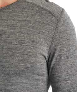 Icebreaker Merino 200 Oasis Mens Thermal Long Sleeve Shirt Grey -Cheap Icebreaker Shop ib0a59kt004 5