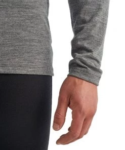 Icebreaker Merino 200 Oasis Mens Thermal Long Sleeve Shirt Grey -Cheap Icebreaker Shop ib0a59kt004 6