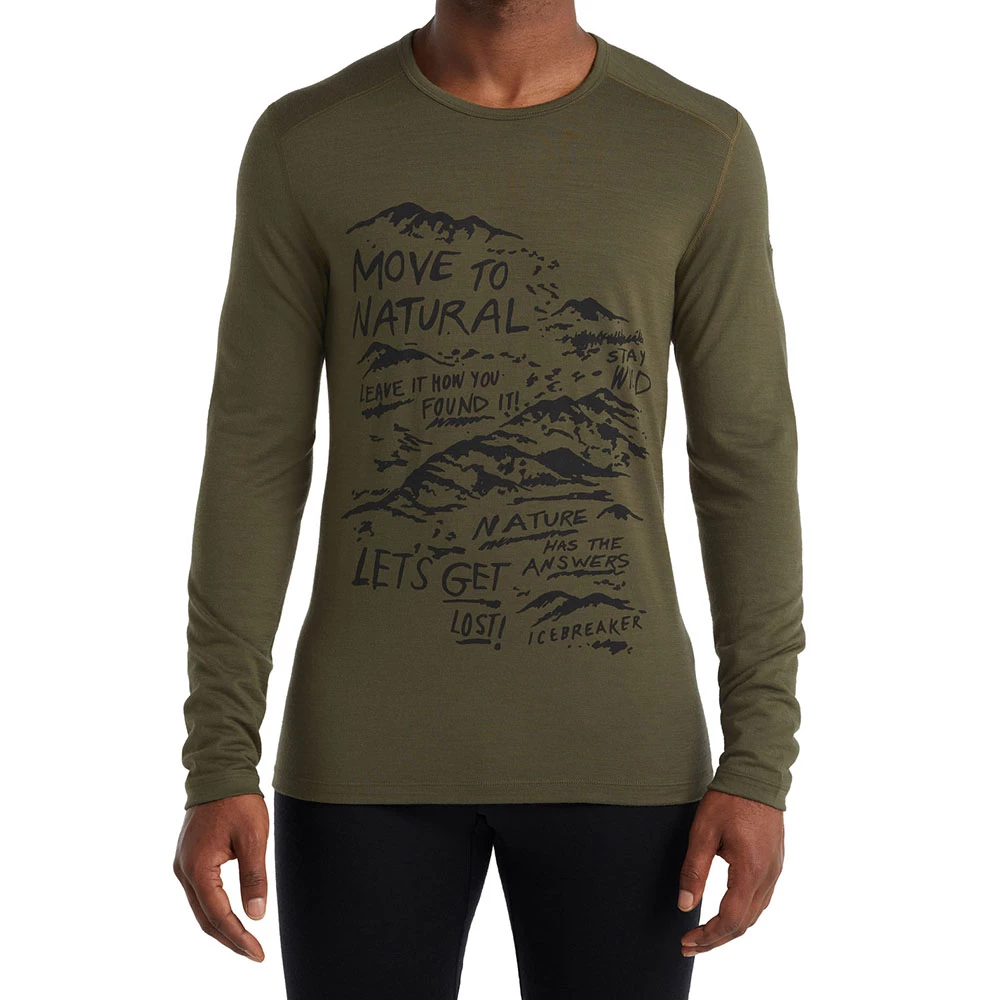 Icebreaker 200 Oasis LS Crewe Mens Top Travel Diaries Olive 3 Icebreaker 200 Oasis LS Crewe Mens Top Travel Diaries Olive