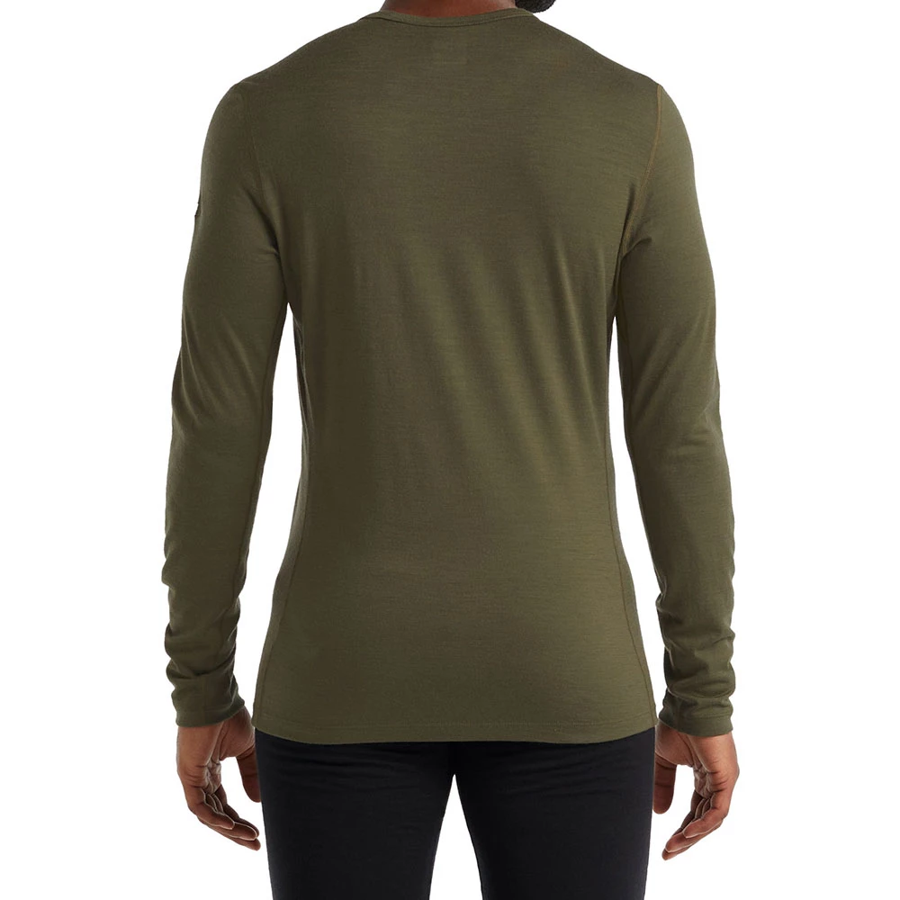 Icebreaker 200 Oasis LS Crewe Mens Top Travel Diaries Olive 4 Icebreaker 200 Oasis LS Crewe Mens Top Travel Diaries Olive - Image 2
