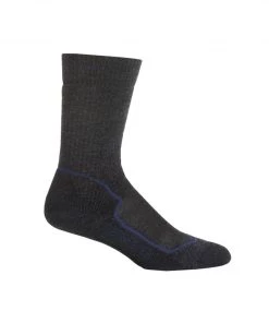 Icebreaker Mens Hike+ Medium Crew Socks Jet Heather/Planet/Black XL