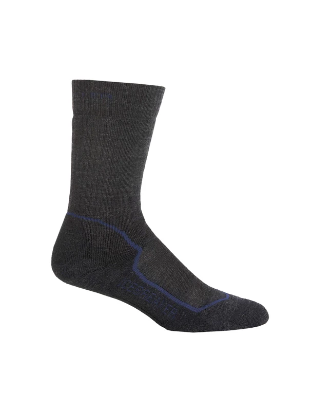 Icebreaker Mens Hike+ Medium Crew Socks Jet Heather/Planet/Black XL 3 Icebreaker Mens Hike+ Medium Crew Socks Jet Heather/Planet/Black XL