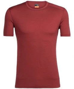Icebreaker Mens Merino Oasis SS Crewe Vintage Red XL