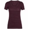 Icebreaker Womens Merino Tech Lite Scoop Shirt Velvet/Opal Stripe S -Cheap Icebreaker Shop scoop velvet 1