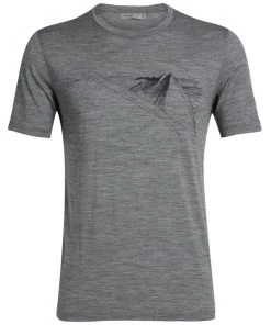 Icebreaker Merino Tech Lite Mens T-Shirt Peak In Reach Gritstone Heather XL