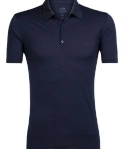 Icebreaker Merino Tech Lite Mens Polo Shirt Navy Medium