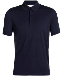 Icebreaker Merino Tech Lite II Mens Polo Shirt Midnight Navy
